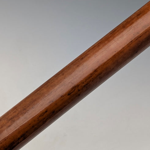 1924年 英国アンティーク タンシャフト 純銀製ロンデルハンドル ステッキ 杖 89cm